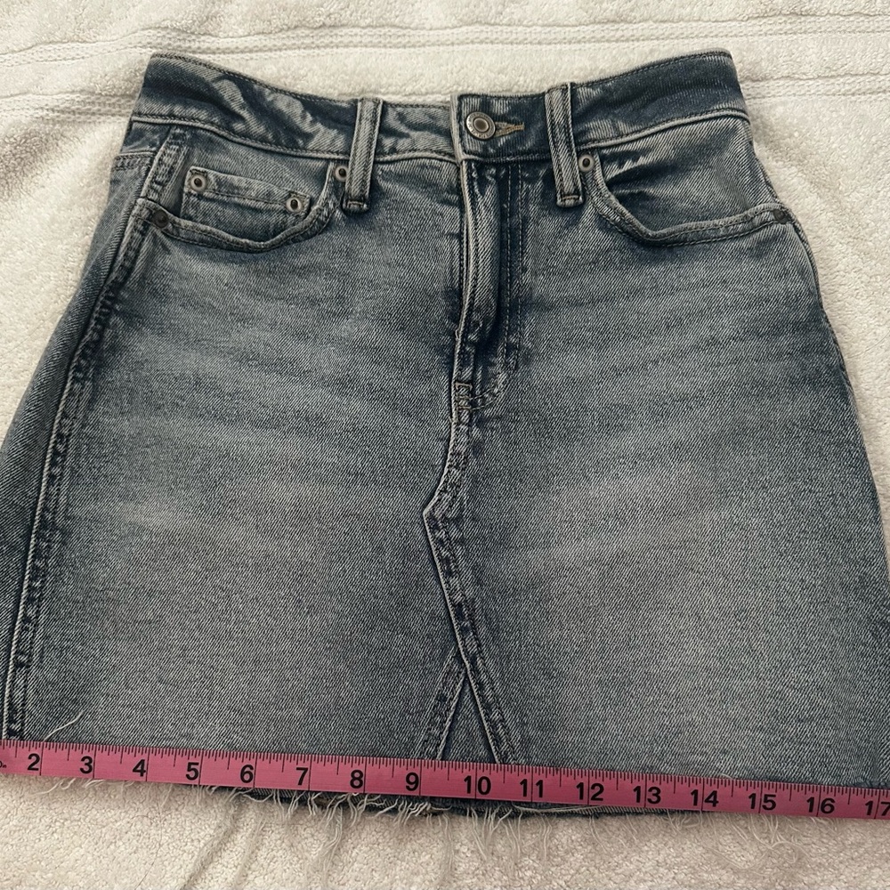 Light Blue Denim Mini Skirt